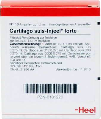 CARTILAGO suis Injeel forte Ampullen - 10St