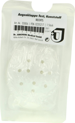 AUGENKLAPPE Kunststoff rechts fest - 1St