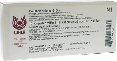 COLUMNA anterior GL D 5 Ampullen - 10X1ml