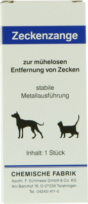 ZECKENZANGE aus Metall - 1St - Zecken, Flöhe & Co.