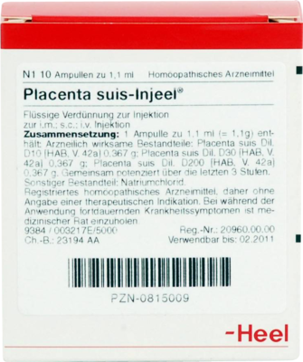 PLACENTA SUIS Injeel Ampullen - 10St