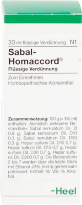 SABAL HOMACCORD Tropfen - 30ml