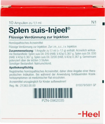 SPLEN suis Injeel Ampullen - 10St
