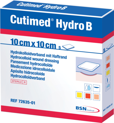 CUTIMED Hydro B Hydrok.Ver.10x10 cm m.Haftr. - 5St