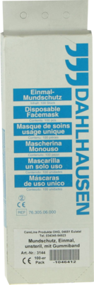 MUNDSCHUTZ PAPIERVLIES m.Gummiband weiß - 100St