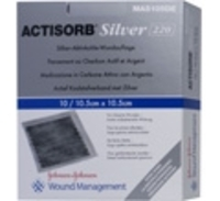 ACTISORB 220 Silver 10,5x10,5 cm steril Kompressen - 10St