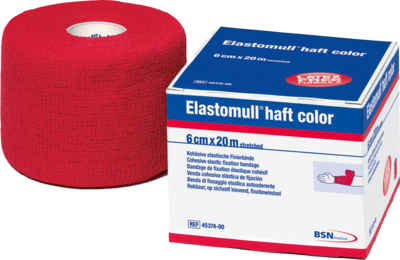 ELASTOMULL haft color 10 cmx20 m Fixierb.rot - 1St
