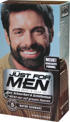 JUST for men Brush in Color Gel schwarz - 28.4ml - Bartpflege