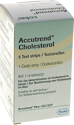 ACCUTREND Cholesterol Teststreifen - 5St - Urinbecher, Urin- & Stuhltests