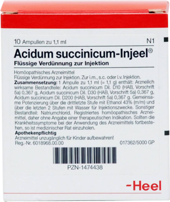ACIDUM SUCCINICUM INJEEL Ampullen - 10St
