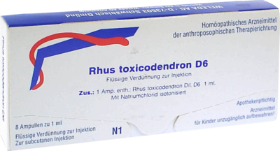 RHUS TOXICODENDRON D 6 Ampullen - 8X1ml