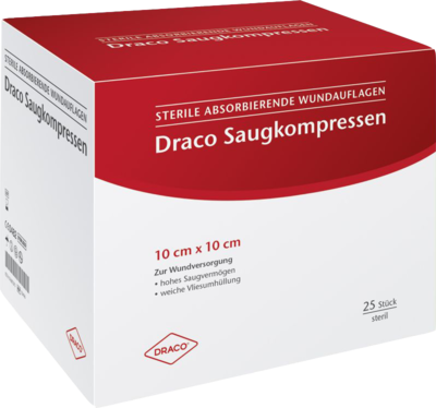 SAUGKOMPRESSEN steril 10x10 cm Draco - 25St