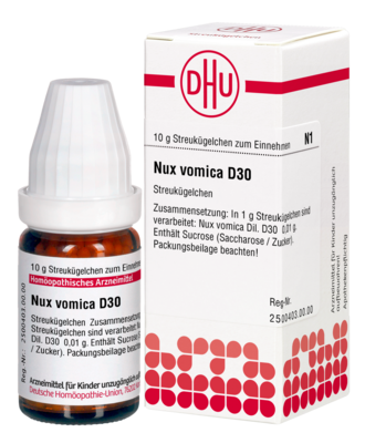 NUX VOMICA D 30 Globuli - 10g - L - N