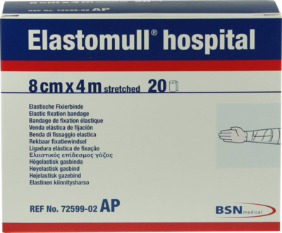 ELASTOMULL hospital 8 cmx4 m elast.Fixierb.weiß - 20St