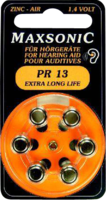 BATTERIEN f.Hörgeräte Maxsonic PR13 - 6St - Ohrschmerzen und Pflege