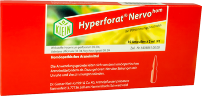 HYPERFORAT Nervohom Injektionslösung - 10X2ml - Unruhe & Schlafstörungen