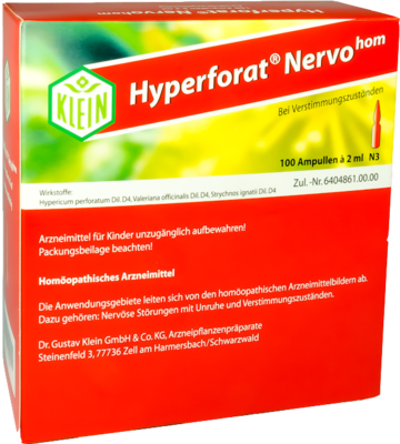 HYPERFORAT Nervohom Injektionslösung - 100X2ml - Unruhe & Schlafstörungen
