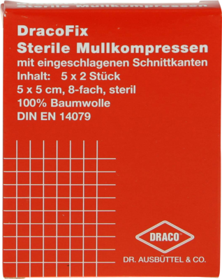 DRACOFIX PEEL Kompressen 5x5 cm steril 8fach - 5X2St