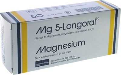 MG 5 LONGORAL Kautabletten - 50St - Magnesium