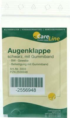AUGENKLAPPE mit Gummiband schwarz - 1St