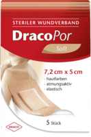 DRACOPOR Wundverband 5x7,2 cm steril hautfarben - 5St - Verbandstoffe