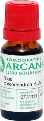 RHUS TOXICODENDRON LM 6 Dilution - 10ml