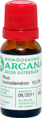 RHUS TOXICODENDRON LM 12 Dilution - 10ml