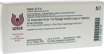 HEPAR GL D 6 Ampullen - 10X1ml
