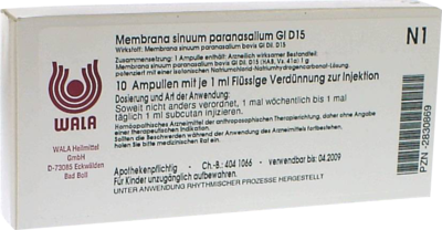 MEMBRANA sinuum paransalium GL D 15 Ampullen - 10X1ml
