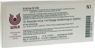 ARTERIAE GL D 30 Ampullen - 10X1ml