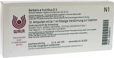 BERBERIS E fructibus D 3 Ampullen - 10X1ml