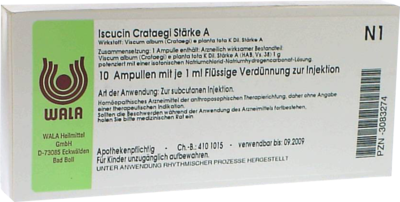 ISCUCIN crataegi Stärke A Ampullen - 10X1ml