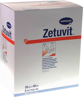 ZETUVIT Saugkompressen steril 20x40 cm - 5St