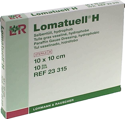 LOMATUELL H Salbentüll 10x10 cm steril - 10St