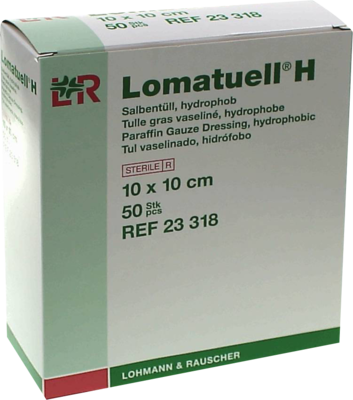 LOMATUELL H Salbentüll 10x10 cm steril - 50St