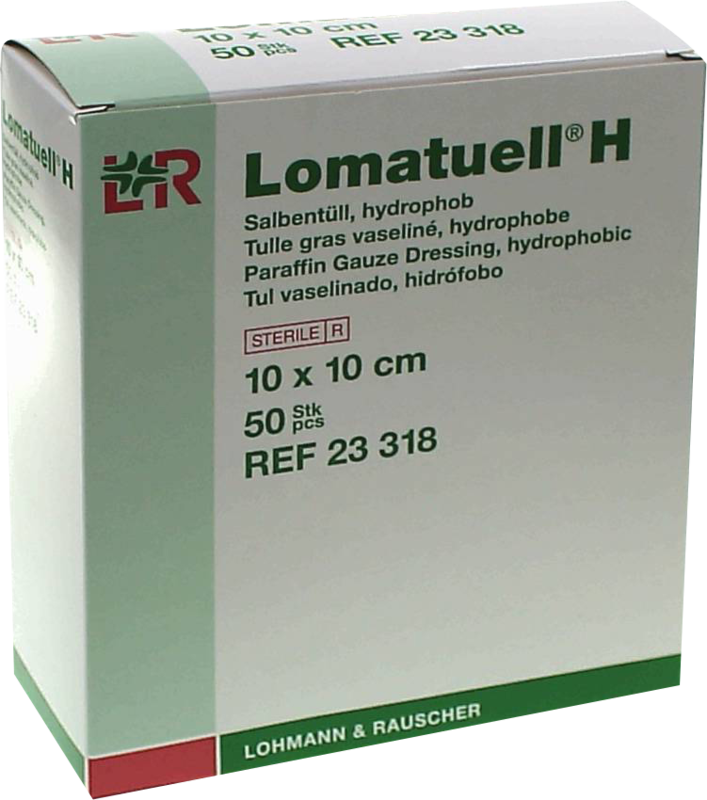 LOMATUELL H Salbentüll 10x10 cm steril