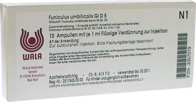 FUNICULUS UMBILICALIS GL D 5 Ampullen - 10X1ml