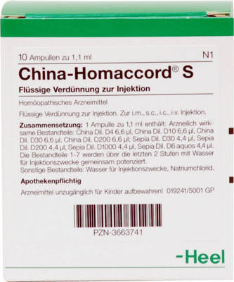 CHINA HOMACCORD S Ampullen - 10St