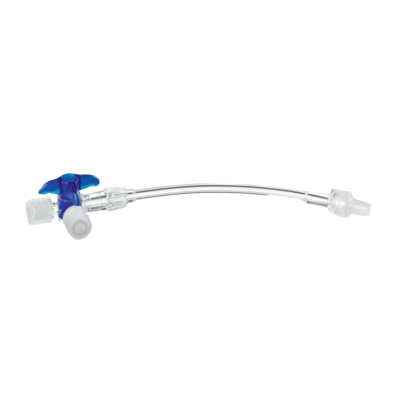 DISCOFIX C Dreiwegehahn blau m.10 cm Schlauch - 1St