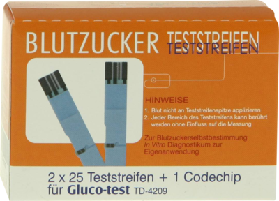 GLUCO TEST Blutzuckerteststreifen - 50St