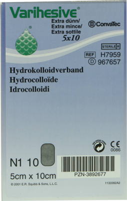 VARIHESIVE extra dünn 5x10 cm HKV hydroaktiv - 10St