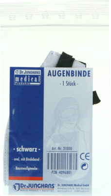 AUGENBINDE oval m.Bindeband schwarz - 1St