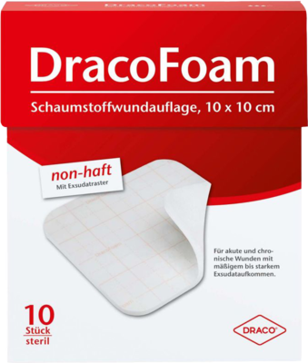 DRACOFOAM Schaumstoff Wundauflage 10x10 cm - 10St