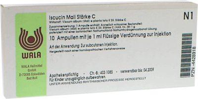 ISCUCIN mali Stärke C Ampullen - 10X1ml