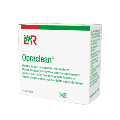 OPRACLEAN Mullbinde z.Tampon.m.Jodoform 5 cmx5 m - 1St