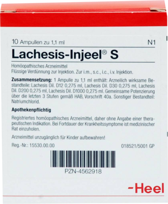 LACHESIS INJEEL S Ampullen - 10St