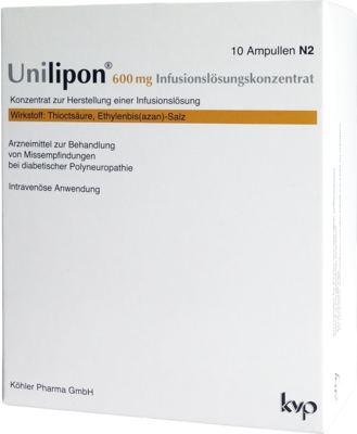 UNILIPON 600 Infusionslösungskonzentrat - 1X10St