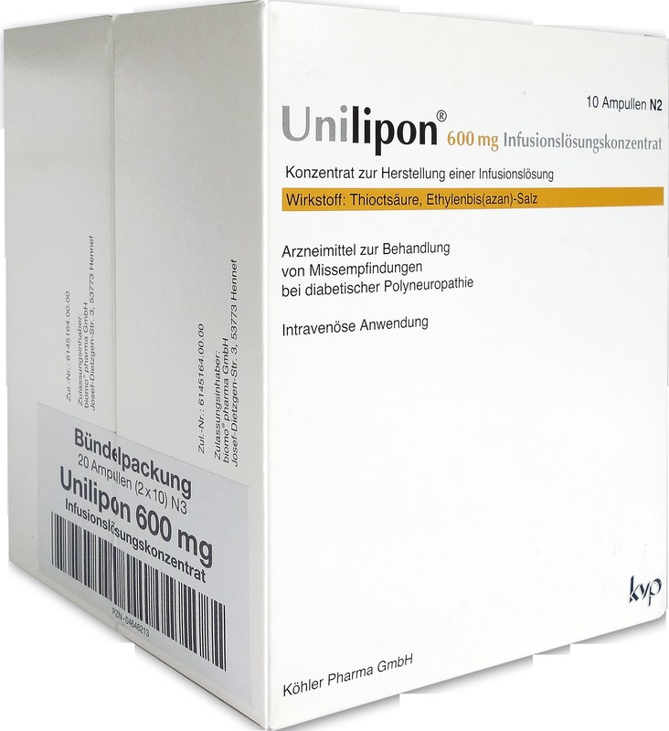 UNILIPON 600 Infusionslösungskonzentrat