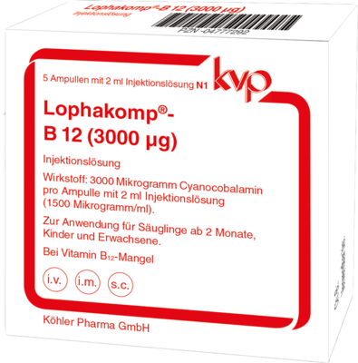 LOPHAKOMP B12 3.000 µg Injektionslösung - 5X2ml