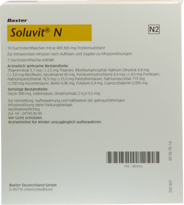 SOLUVIT N Plv.f.e.Konz.z.Her.e.Infusionslösung - 10X10ml